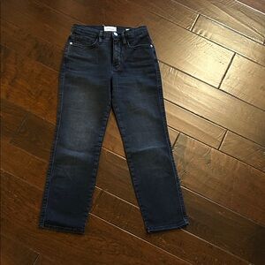 Frame Denim Women's Straight Leg Jeans - Midnight Black